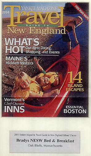 Yankee Magazine Award - Editors Choice - Bradys NESW Bed and Breakfast